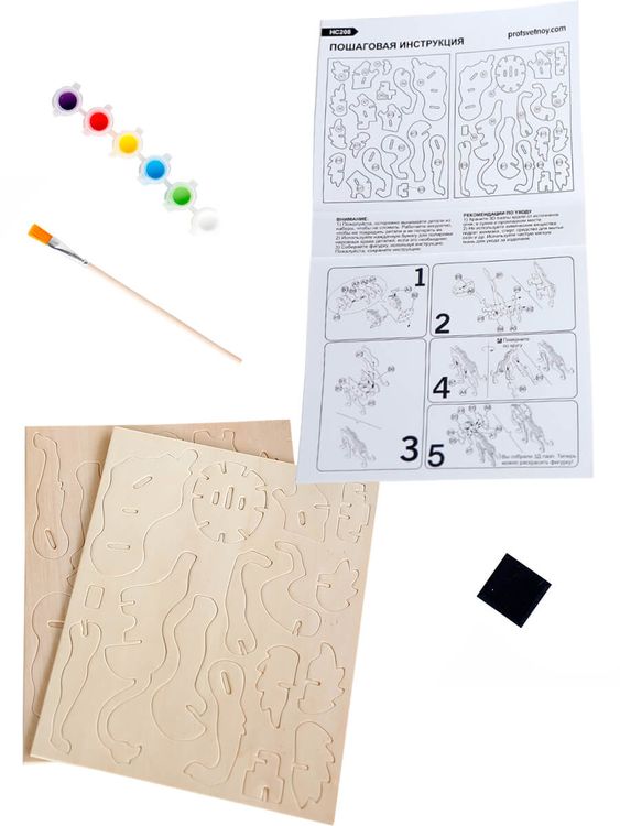 3D пазл-раскраска «Лев» — картинка 2