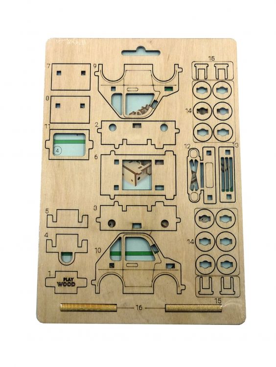 Конструктор из дерева «Хэтчбэк», Playwood — картинка 2