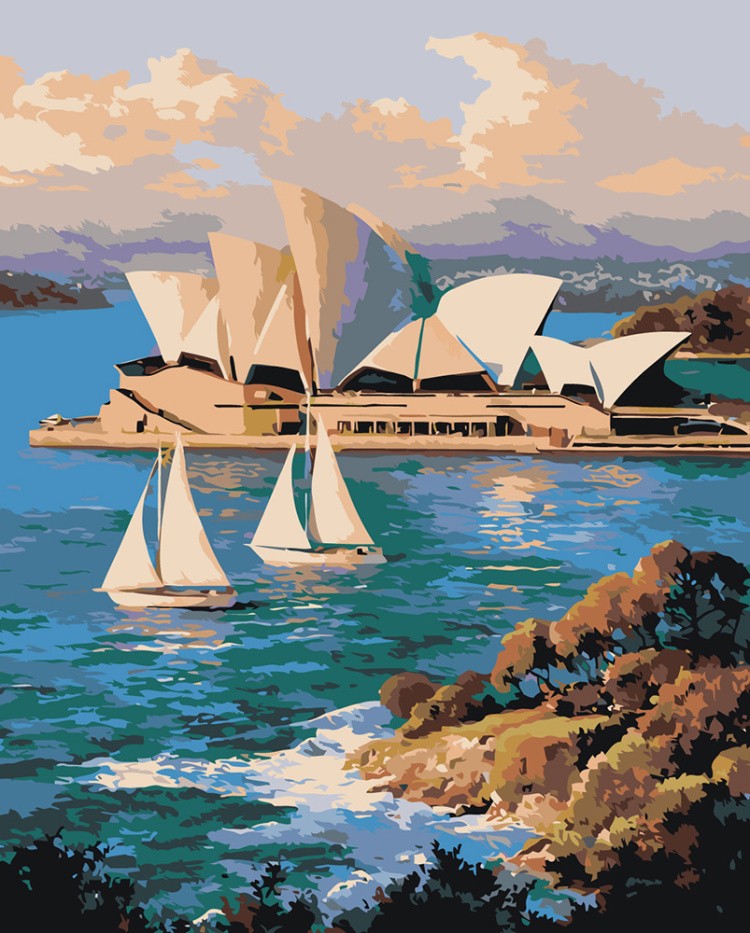 Картина по номерам Город Сидней в Австралии, океан