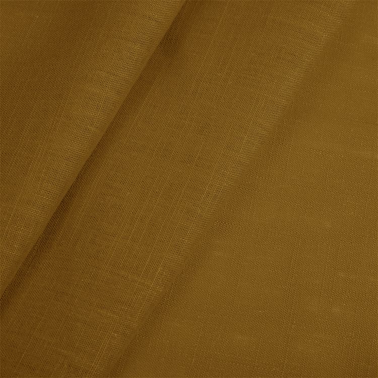 Ткань льняная, 1 м x 140 см, 190 г/м², цвет: горчица, TBY — картинка 2