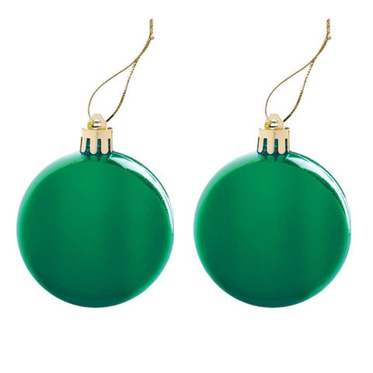 Шары елочные, набор 6 шт., пластик, 6 см, зеленые (глянец, матовый, глиттер) — картинка 6