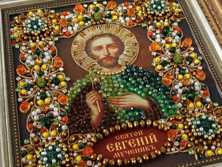 Набор вышивки хрустальными камнями «Святой Евгений» — картинка 5