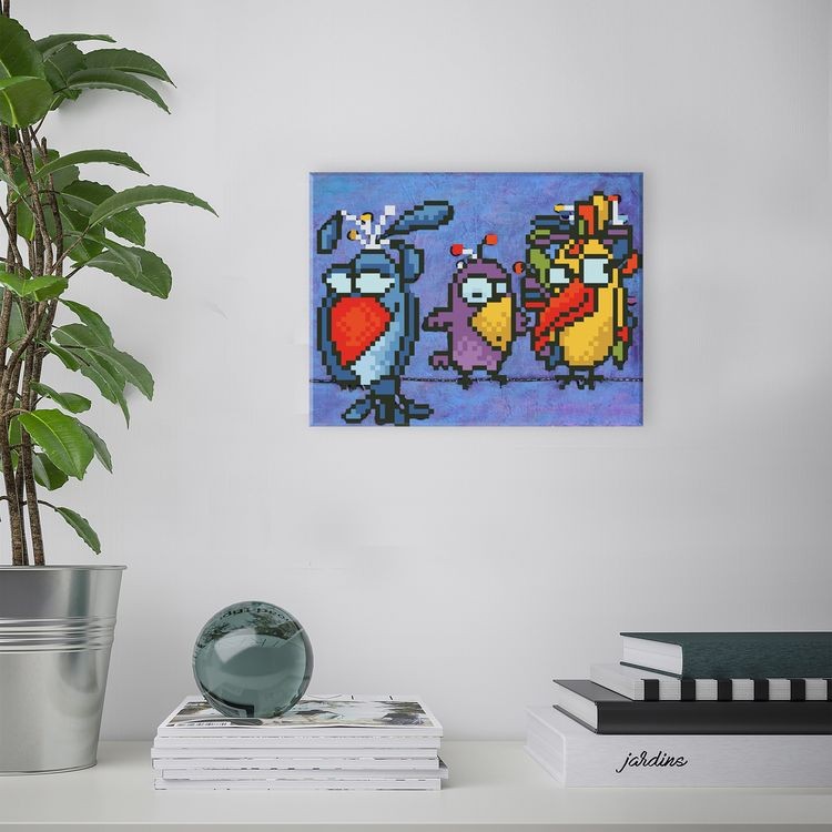 Алмазная вышивка «Забавные птички» — картинка 4