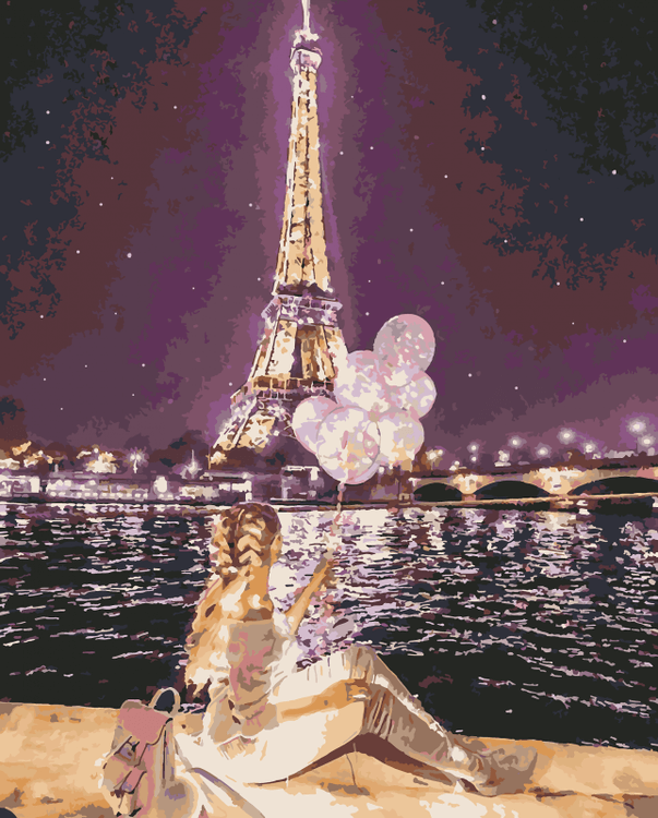 Картина по номерам «Ночной Париж»