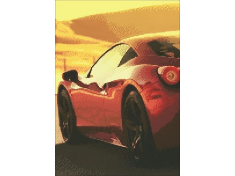 Алмазная вышивка «Спортивная машина в пустыне» — картинка 2