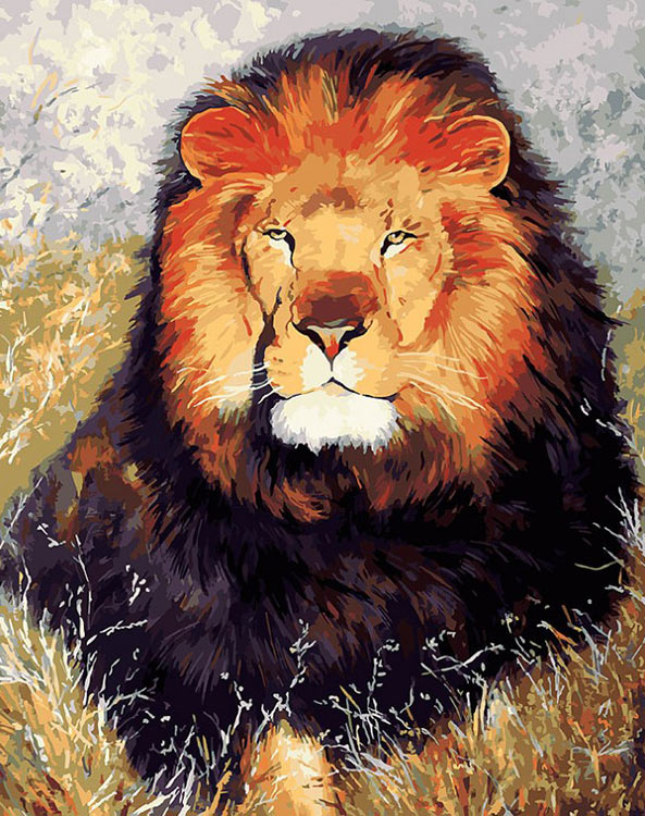 Картина по номерам «Царь зверей»