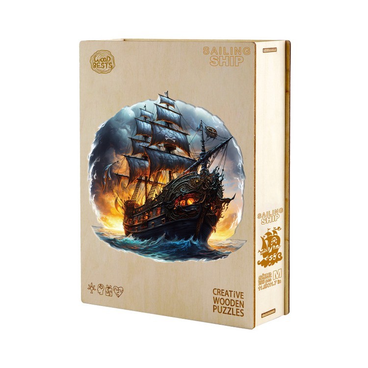 Деревянные пазлы «Пиратский корабль M», Woodbests — картинка 3