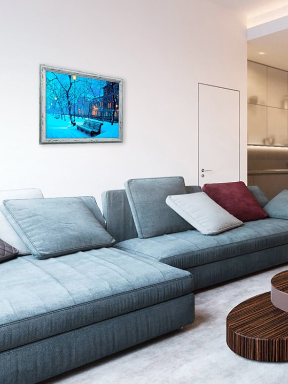 Картина по номерам «Зимний бульвар» — картинка 9