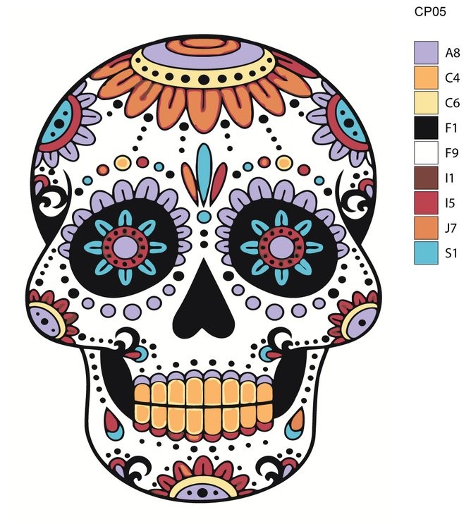 Картина по номерам «Калавера Катрина 5» — картинка 2