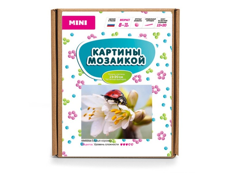 Алмазная вышивка-открытка «Божья коровка» — картинка 5