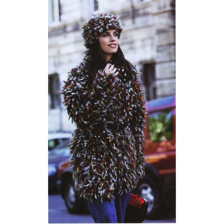 Пряжа ALIZE Mohair Bohem New (5148), бело-серо-коричневый, 5 шт. по 100 г — картинка 3