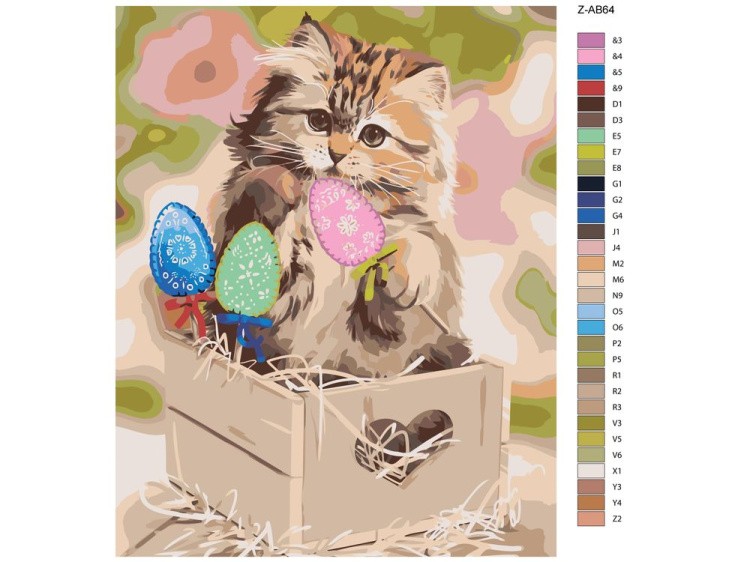 Картина по номерам «Котёнок» — картинка 2