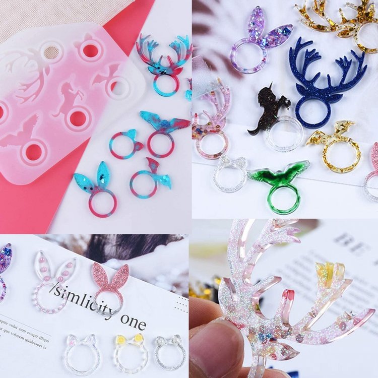 Силиконовый молд - Кольца «Животные», 15х12 см — картинка 4