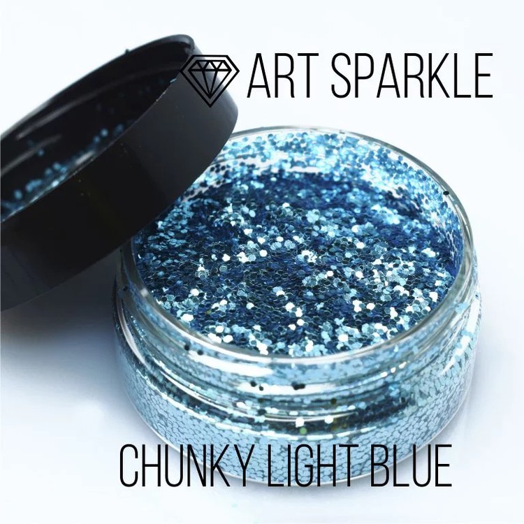 Глиттер крупный Chunky Light Blue, 50 г, Craftsmen.store — картинка 2