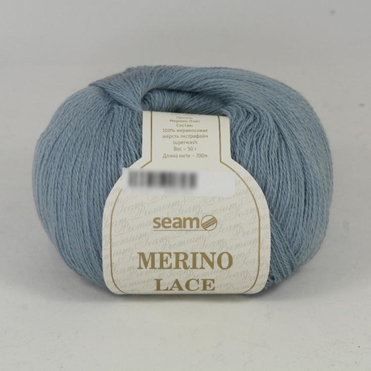 Пряжа SEAM MERINO LACE (33), выцветший деним, 5 шт. по 50 г — картинка 2