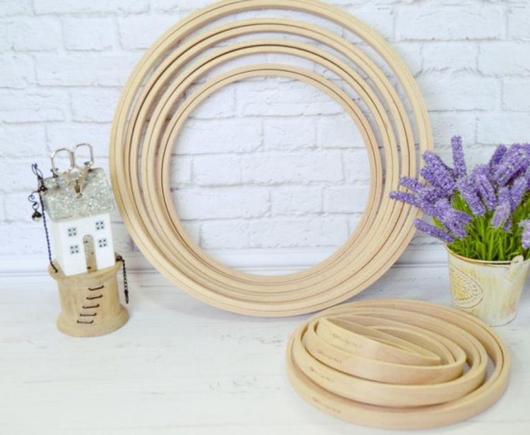 Пяльцы деревянные без винта, диаметр 25 см, h=16 — картинка 3