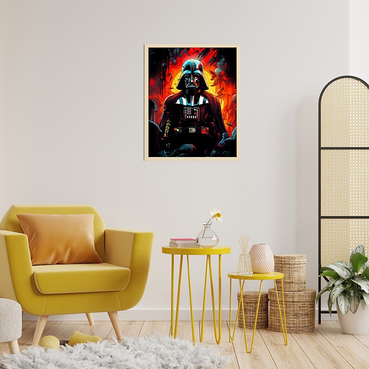 Картина по номерам с поталью «Черный холст На тёмной стороне» — картинка 7