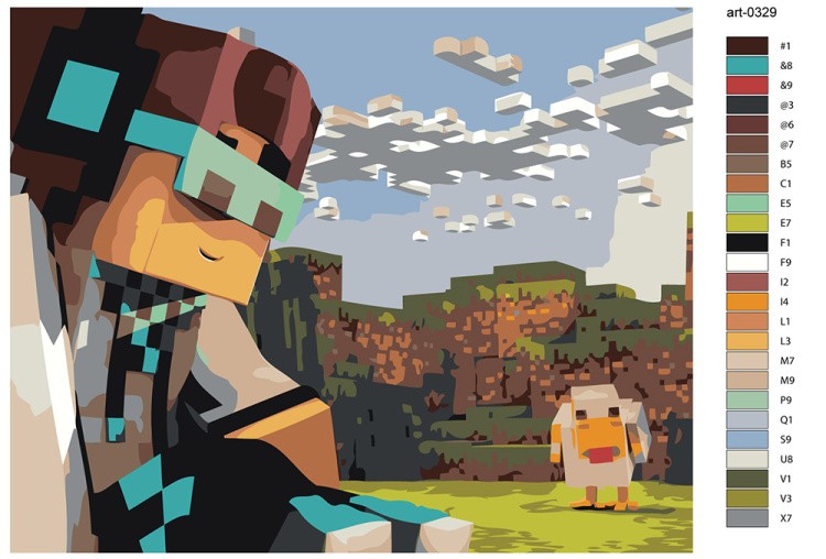 Картина по номерам «Стример Лололошка MrLololoshka, Майнкрафт» — картинка 2