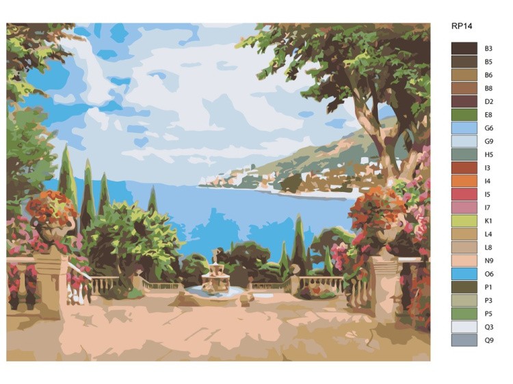 Картина по номерам «Вид на море» — картинка 2