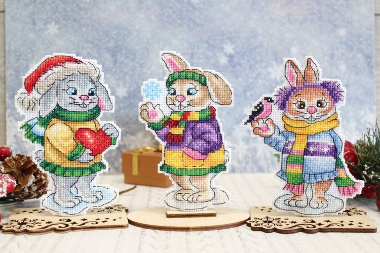 Набор для вышивания «Зайка с птичкой» — картинка 4