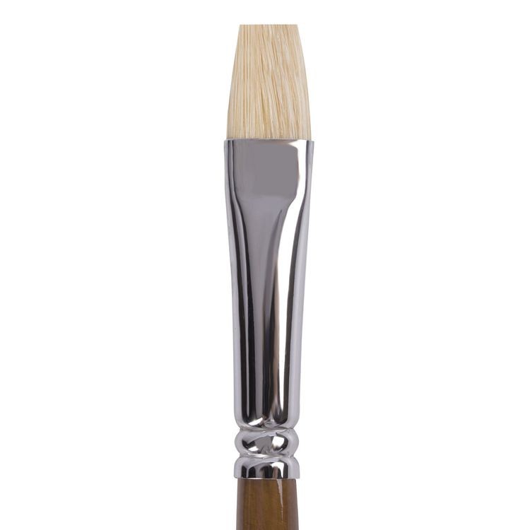 Кисть художественная профессиональная Art Classic, щетина, плоская, № 10, длинная ручка, Brauberg — картинка 3