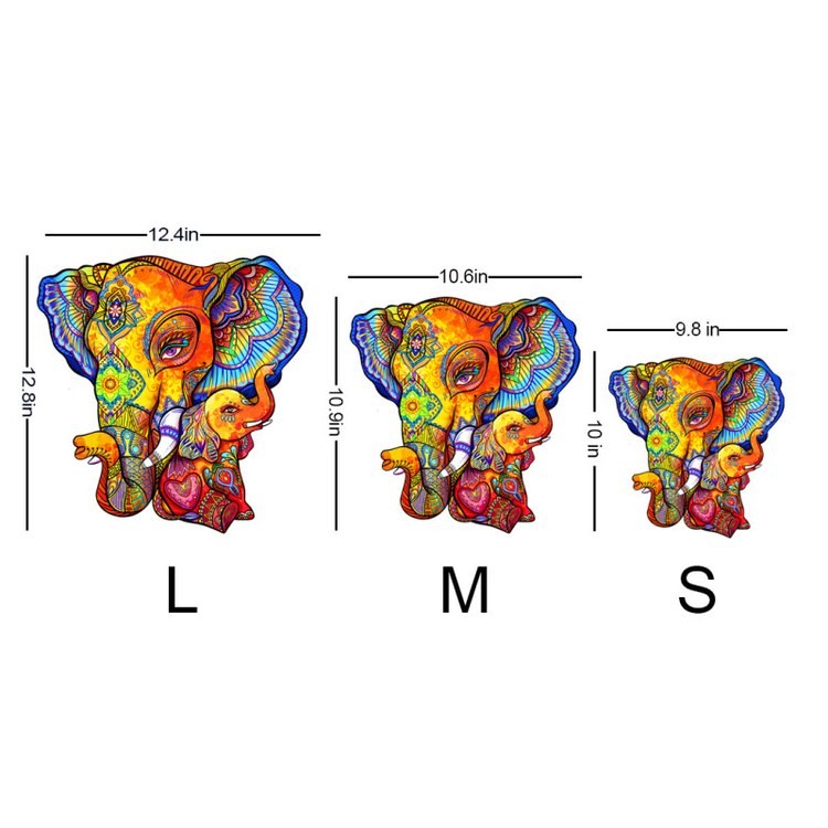 Деревянные пазлы «Саванный Слон L», Woodbests — картинка 3