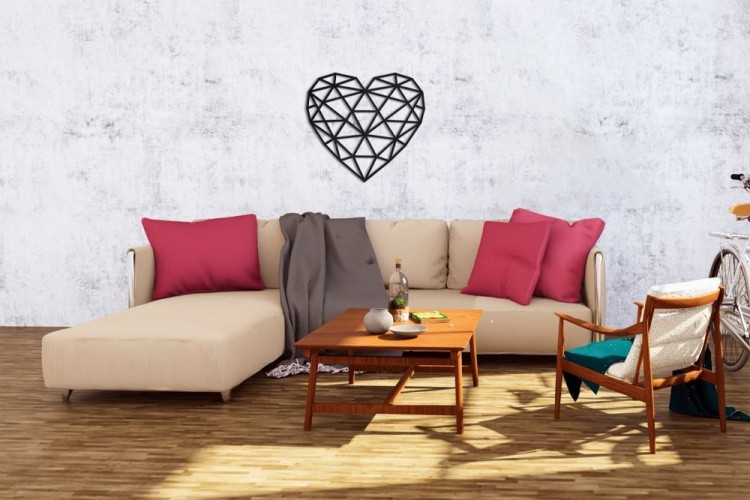 Деревянный интерьерный пазл «Сердце», Eco Wood Art — картинка 2