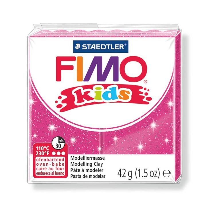 Полимерная глина FIMO Kids, цвет: блестящий розовый, 42 г