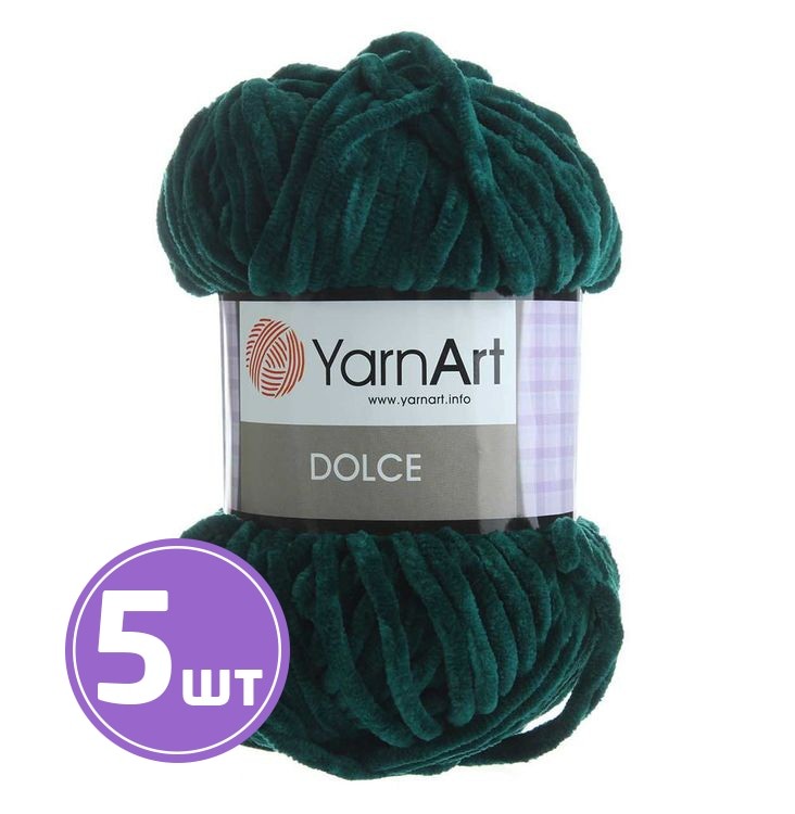 Пряжа YarnArt Dolce (774), темно-зеленый, 5 шт. по 100 г
