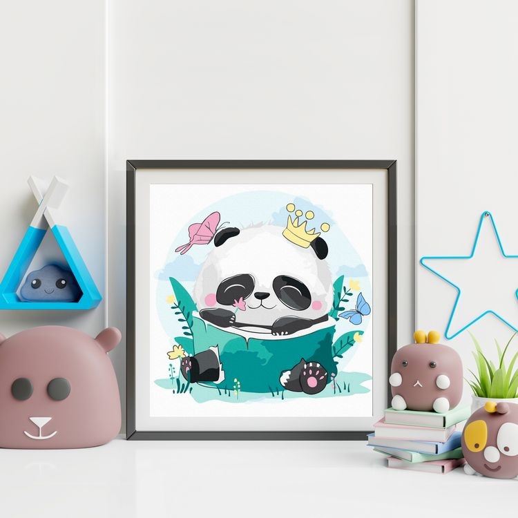 Картина по номерам «Панда-принцесса» — картинка 3