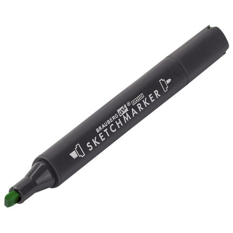 Маркер для скетчинга двусторонний 1 мм - 6 мм BRAUBERG ART CLASSIC, цвет: желто-зеленый — картинка 6