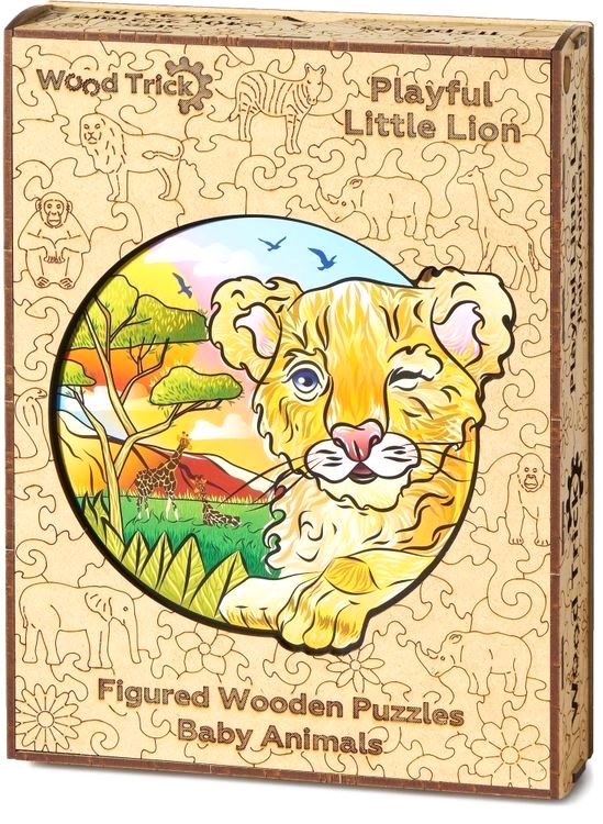 Деревянный пазл Wood Trick «Игривый Львенок» — картинка 5