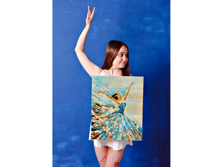 Картина по номерам по дереву Dali «Балерина» — картинка 2