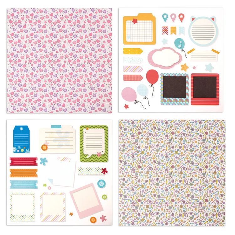 Бумага для скрапбукинга 30х30 см «Яркие краски», 12 дизайнов — картинка 6