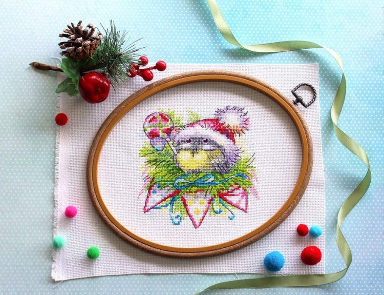 Набор для вышивания «Зимняя синичка» — картинка 3