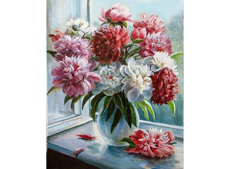Картина по номерам «Пионы» — картинка 2