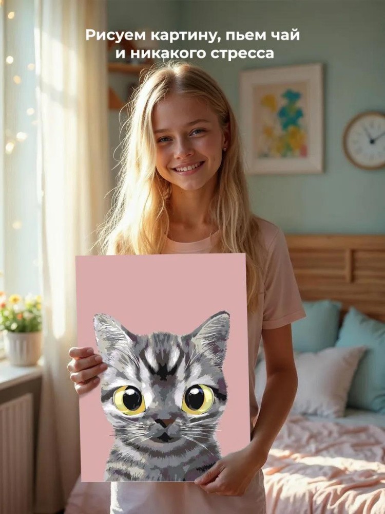 Картина по номерам «Полосатик» — картинка 6