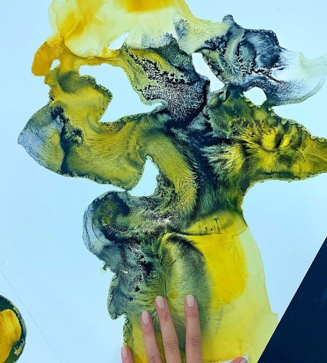 Спиртовые чернила расслаивающиеся Желтая охра, Kamenskaya Ink — картинка 5