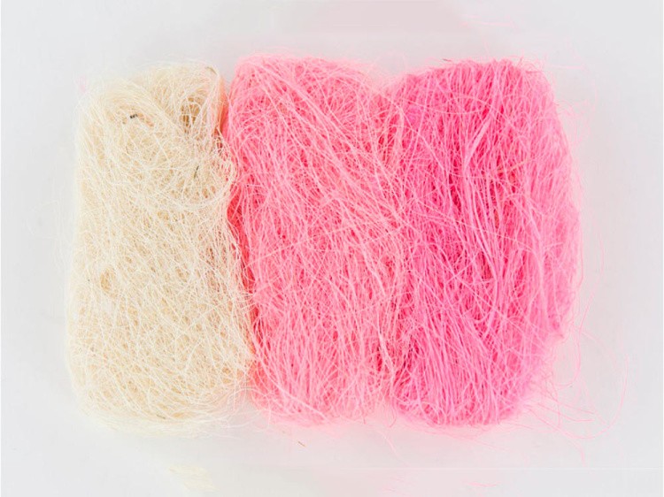 Сизалевое волокно MIX, цвет: 01 белый/светло-розовый/розовый 30 г, Blumentag — картинка 2