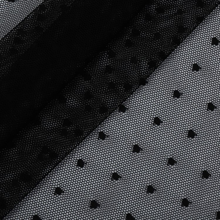 Сетка эластичная Мушка, 1 м х 160 см, 116 г/м², цвет: черный, KRUZHEVO — картинка 2