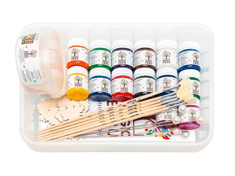 Набор для эбру «Professional» 14 цветов, Magic EBRU — картинка 2