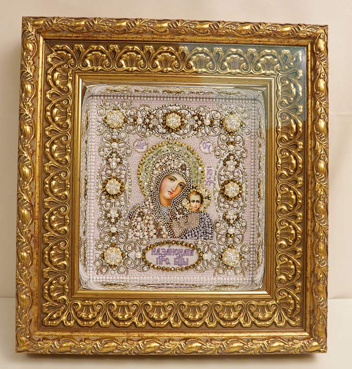 Вышивка Образа в каменьях «Казанская Божия Матерь» — картинка 3