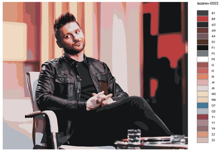 Картина по номерам «Российский музыкант Сергей Лазарев 3» — картинка 2