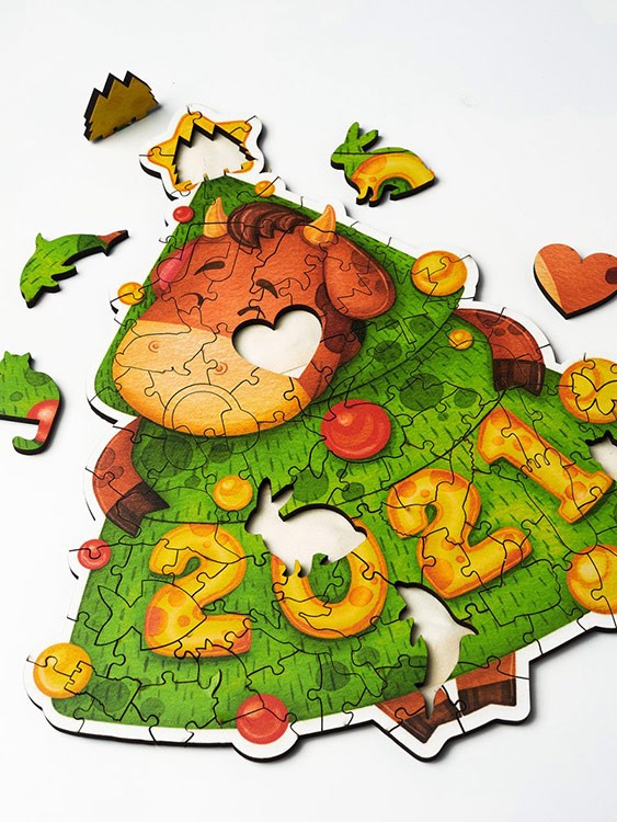 Деревянные пазлы Артвентура «Новый Год 2021» — картинка 2