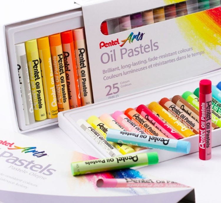 Пастель масляная Pentel Arts Oil Pastels, 25 цв. — картинка 2