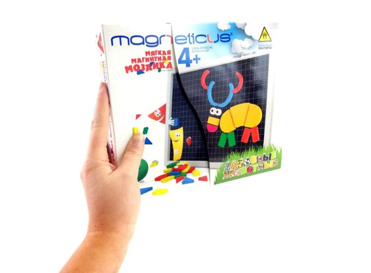 Магнитная мозаика «Забавные животные» (60 элементов, 5 цветов) — картинка 4