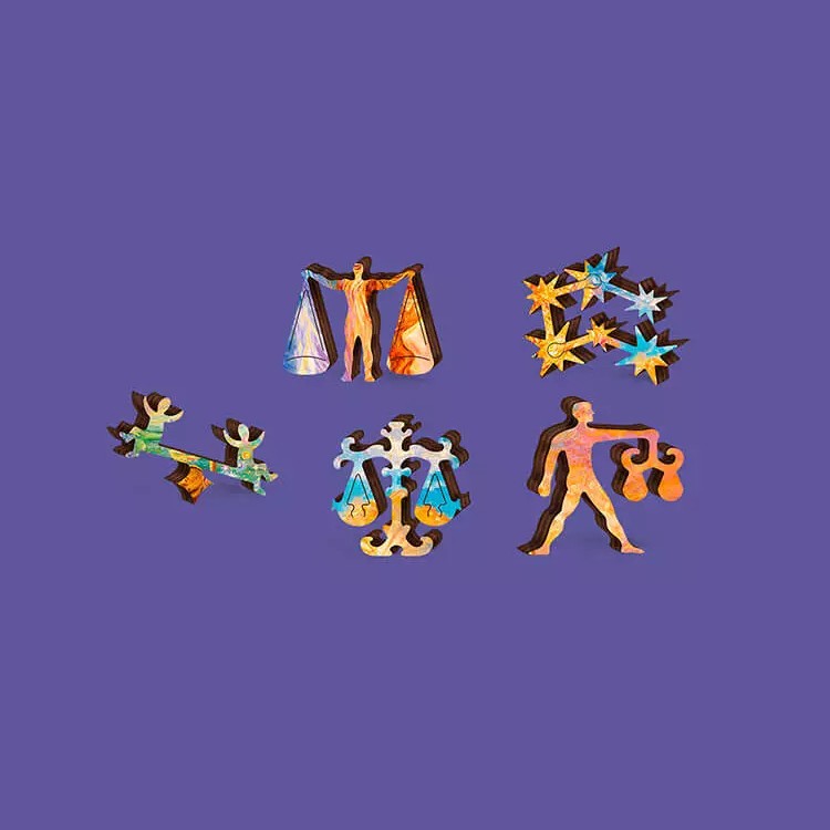 Деревянные пазлы DAVICI «Знак зодиака. Весы» — картинка 4