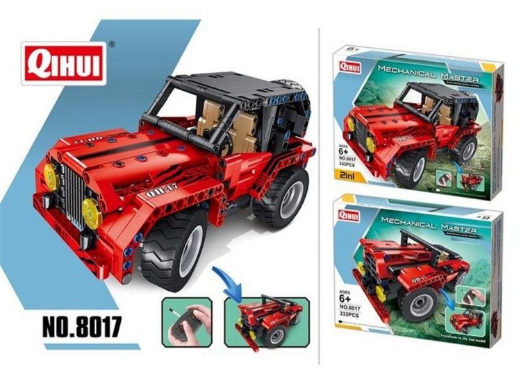 Конструктор QIHUI с мотором и радиоуправлением 2 в 1 Джипы, 333 детали — картинка 2