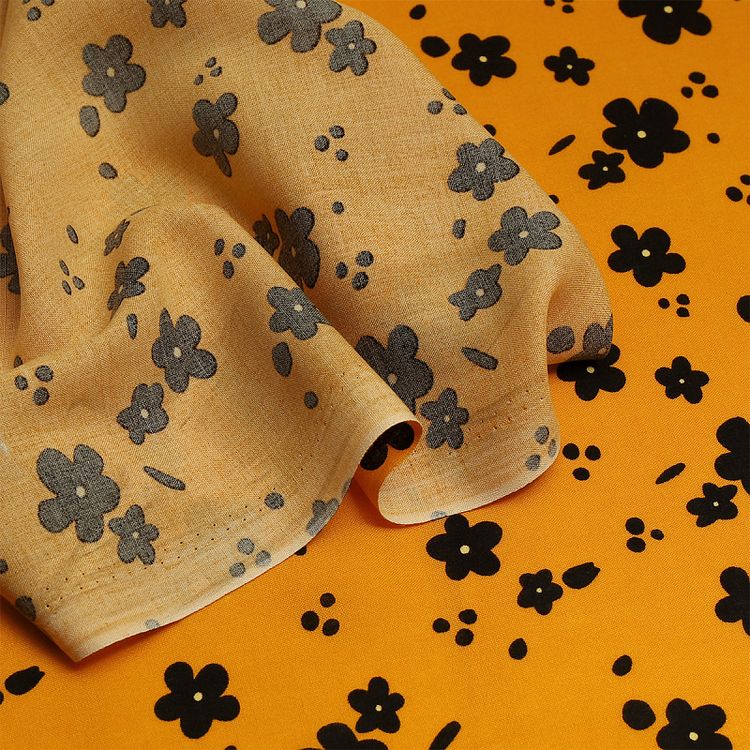 Ткань Штапель с рисунком, 5 м, ширина 145 см, 110 г/м2, цвет: с3 желтый, TBY — картинка 4