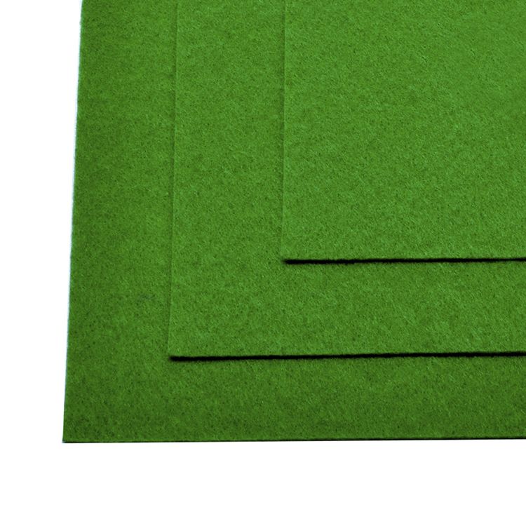 Фетр листовой жесткий №705 зеленый (10 шт.)